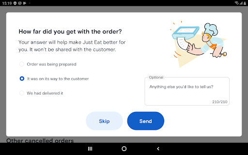 Urgent orders on Orderpad