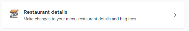 Restaurant details